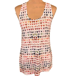 Pyramid Collection racer back knit tank top size small